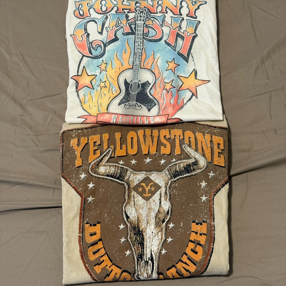 Johnny Cash Graphic Tee - Cream